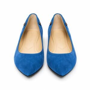 NWT Enzo Angiolini Eashiana Blue Suede Ballet Flats Size 8.5 M